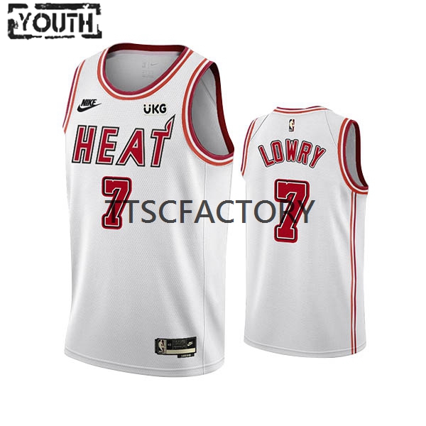 Miami Heat Trikot Kyle Lowry 7 Nike 2022-23 Classic Edition Weiß Swingman - Kinder Miami Heat Trikot Kyle Lowry 7 Nike 2022-23 Classic Edition Weiß Swingman - Kinder